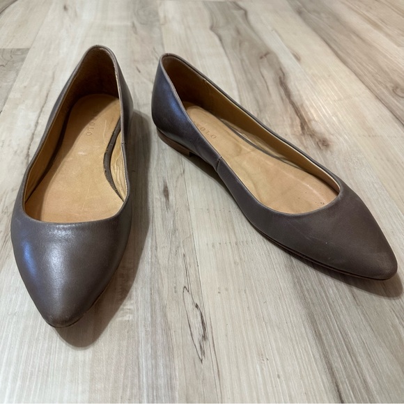 Nisolo Shoes - Nisolo Dove Grey Ava Ballerina‎ Leather Flat Size 8